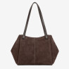Lancaster - Sac cabas épaule Suède marron
